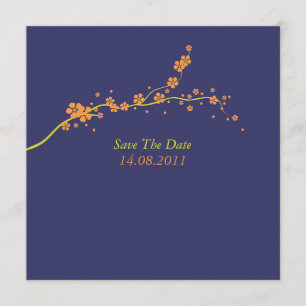 Schöne Orange Blossom Hochzeit retten das Datum Save The Date