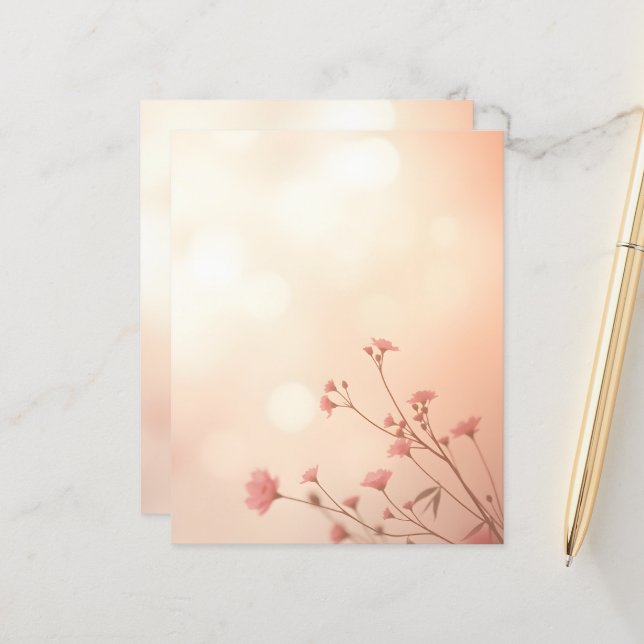 Schöne Orange Blume Kunst, Kultur (Vorderseite/Rückseite Beispiel)