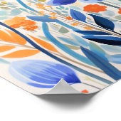 Schöne Orange Blume Poster (Ecke)