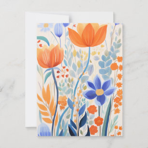 Schöne Orange Blume Postkarte