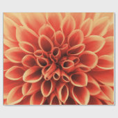 Schöne Orange Dahlia Blume Geschenkpapier (Flach)
