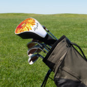 Schöne orange Daisy-Blume benutzerdefinierter Name Golf Headcover (In SItu)