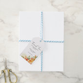 Schöne Orange Floral Wedding Geschenkanhänger (Mit Garn)