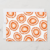 Schöne, orange funky Blume Einladung zur Hochzeit (Rückseite)