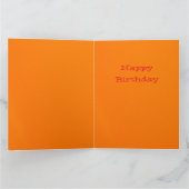 Schöne orange Gelb-Blume Karte (Innenseite)