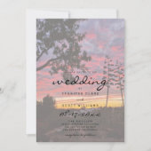 Schöne orange-gelbe Sonnenuntergang Landschaft Hoc Einladung (Vorderseite)