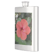 Schöne Orange Hibiskus Blume Flasche Flachmann (Links)