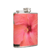 Schöne Orange Hibiskus Blume Flasche Flachmann (Rechts)