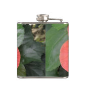 Schöne Orange Hibiskus Blume Flasche Flachmann (Rückseite)