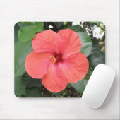 Schöne Orange Hibiskus Blume Mousepad (Mit Mouse)