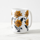 Schöne Orange Jasmine Blume Kaffeetasse (VorderseiteRechts)