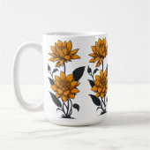 Schöne Orange Jasmine Blume Kaffeetasse (Links)