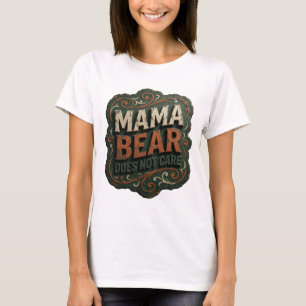 Schöne Orange MAMA BÄR KÜMMERT SICH NICHT T-Shirt