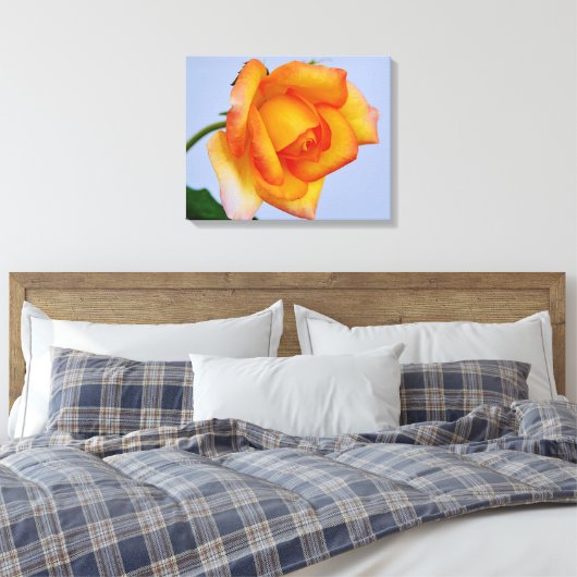 Schöne Orange Rose Leinwand Art Printing (Insitu (Schlafzimmer))
