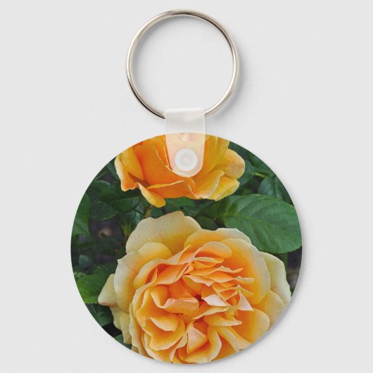 Schöne orange Rose Schlüsselanhänger (Vorderseite)