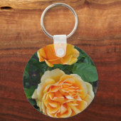 Schöne orange Rose Schlüsselanhänger (Vorderseite)