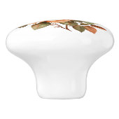 Schöne Orange Rose Stems Keramikknauf (Seitenansicht)