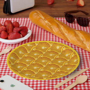 SCHÖNE ORANGE SLICE PAPPTELLER