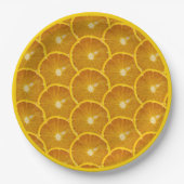 SCHÖNE ORANGE SLICE PAPPTELLER (Vorderseite)