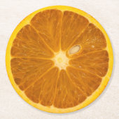 SCHÖNE ORANGE SLICE RUNDER PAPPUNTERSETZER (Vorderseite)