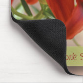 Schöne Orange Tiger Lily Blume Nah-up Mousepad (Ecke)