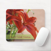 Schöne Orange Tiger Lily Blume Nah-up Mousepad (Mit Mouse)