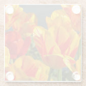 Schöne Orange und Gelbe Tulpen Glasuntersetzer (Rückseite)