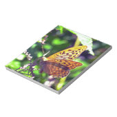 Schöne Orange und Gepunktete Schwarze Schmetterlin Notizblock (Rotiert)