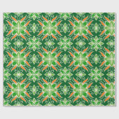 Schöne Orange und Grün Geschenkpapier (Flach)