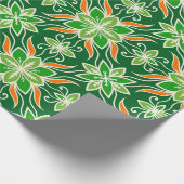 Schöne Orange und Grün Geschenkpapier (Ecke)