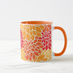Schöne Orange und Rote Tasse