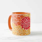 Schöne Orange und Rote Tasse (Vorderseite Links)