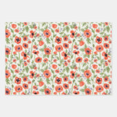 Schöne Orange Wasserfarben Pflaumen Geschenkpapier Set (Vorderseite)