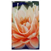 Schöne Orange Wasserlilie Blume Kleine Geschenktüte (Rückseite)