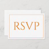 Schöne orange-weiße UAWG RSVP Karte (Vorne/Hinten)
