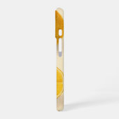 Schöne orangefarbene Kunstwerke iPhone 16 Hülle (Linke Seite)