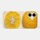 Schöne orangefarbene Kunstwerke iPhone 16 Hülle (Rückseite (Horizontal))