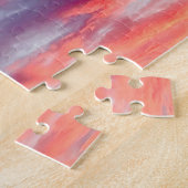 Schöne orangefarbene und rote Sonnenuntergänge Bib Puzzle (Seite)