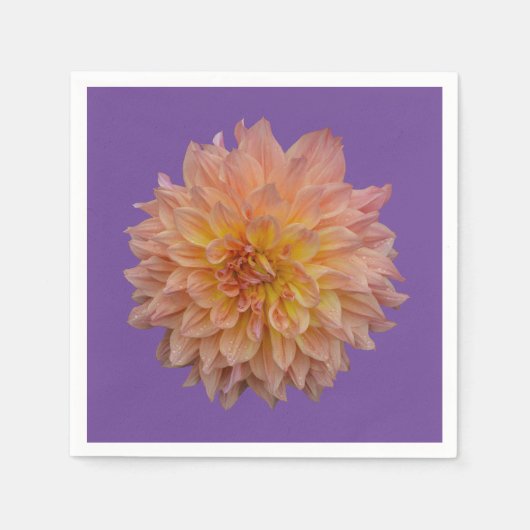 Schöne Orangendahlie Serviette (Vorderseite)