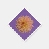 Schöne Orangendahlie Serviette (Ecke)
