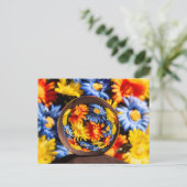 Schöne Orb-Blume Postkarte (Stehend Vorderseite)