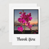 Schöne Orchid Dankeschön Karte (Vorne/Hinten)