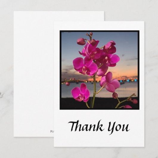 Schöne Orchid Dankeschön Karte (Vorne/Hinten)
