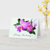 Schöne Orchid Geburtstagsfeier Karte (Gelbe Blume)