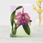 Schöne orchid-Grußkarte Karte (Gelbe Blume)