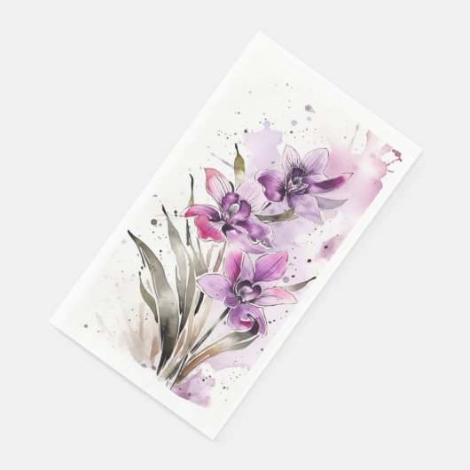 Schöne Orchid-Handtücher Serviette (Ecke)