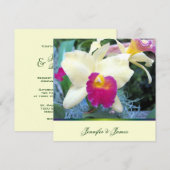 Schöne Orchid Hochzeit Einladung (Vorne/Hinten)