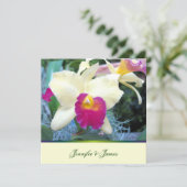 Schöne Orchid Hochzeit Einladung (Stehend Vorderseite)
