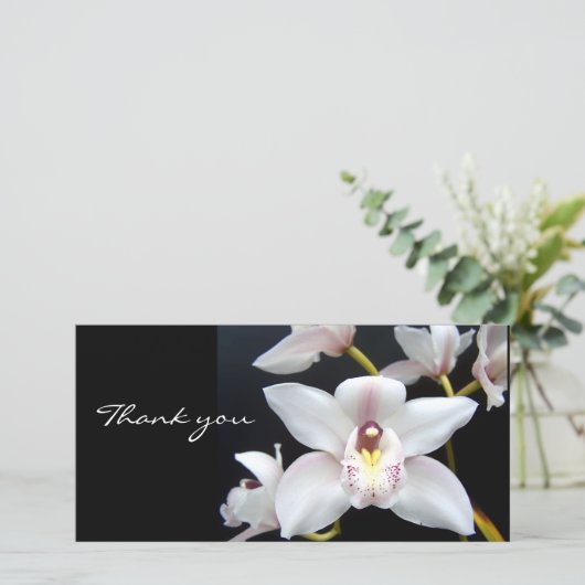 Schöne Orchidee danken Ihnen Dankeskarte (Stehend Vorderseite)