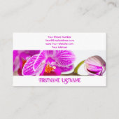 Schöne Orchidee für Floristen und Blume Visitenkarte (Rückseite)